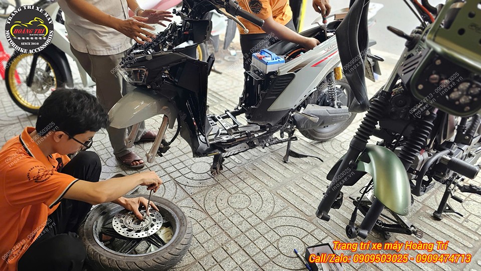 Độ phanh ABS cho xe máy điện Vinfast Viper