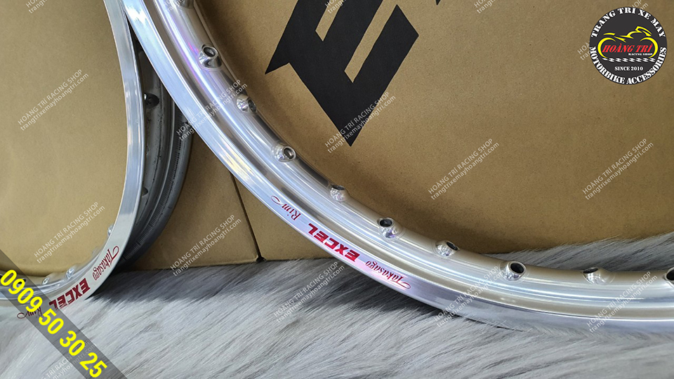 Niềng nhôm Excel Rim bạc chính hãng Japan size 17x1.4 17x1.6