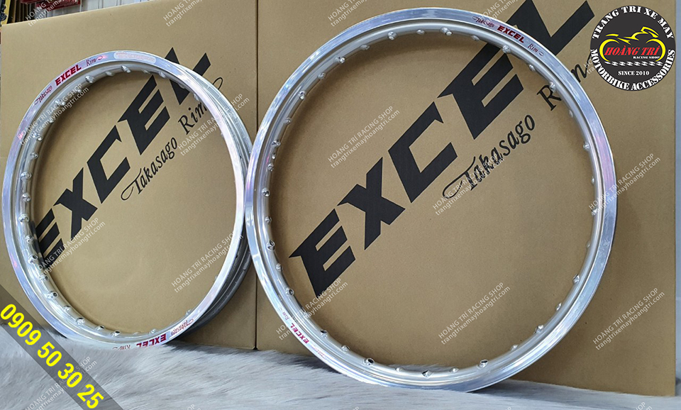 Niềng nhôm Excel Rim bạc chính hãng Japan size 17x1.4 17x1.6