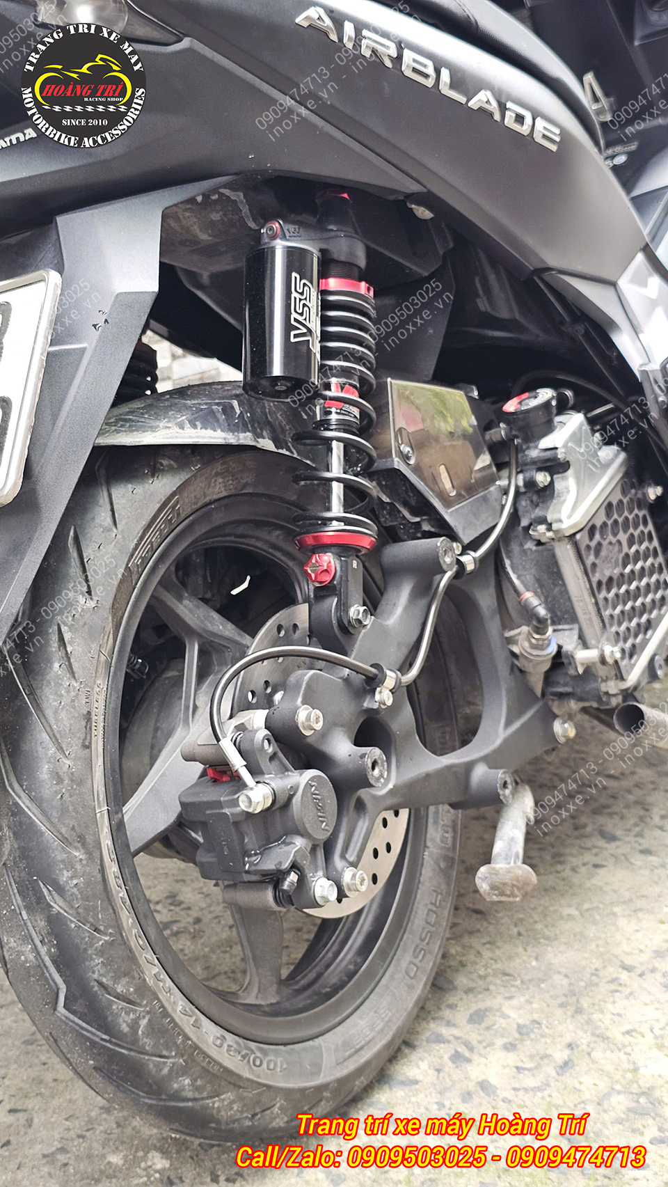 Độ phanh đĩa sau Airblade 125 / 150 đời 2013 - 2021 sử dụng gấp PCX 160