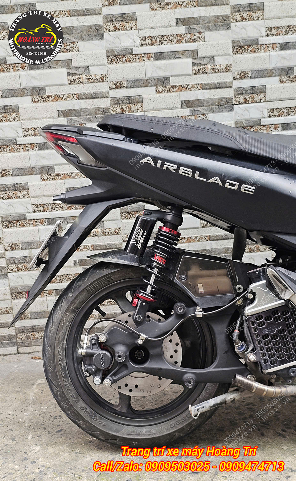 Độ phanh đĩa sau Airblade 125 / 150 đời 2013 - 2021 sử dụng gấp PCX 160