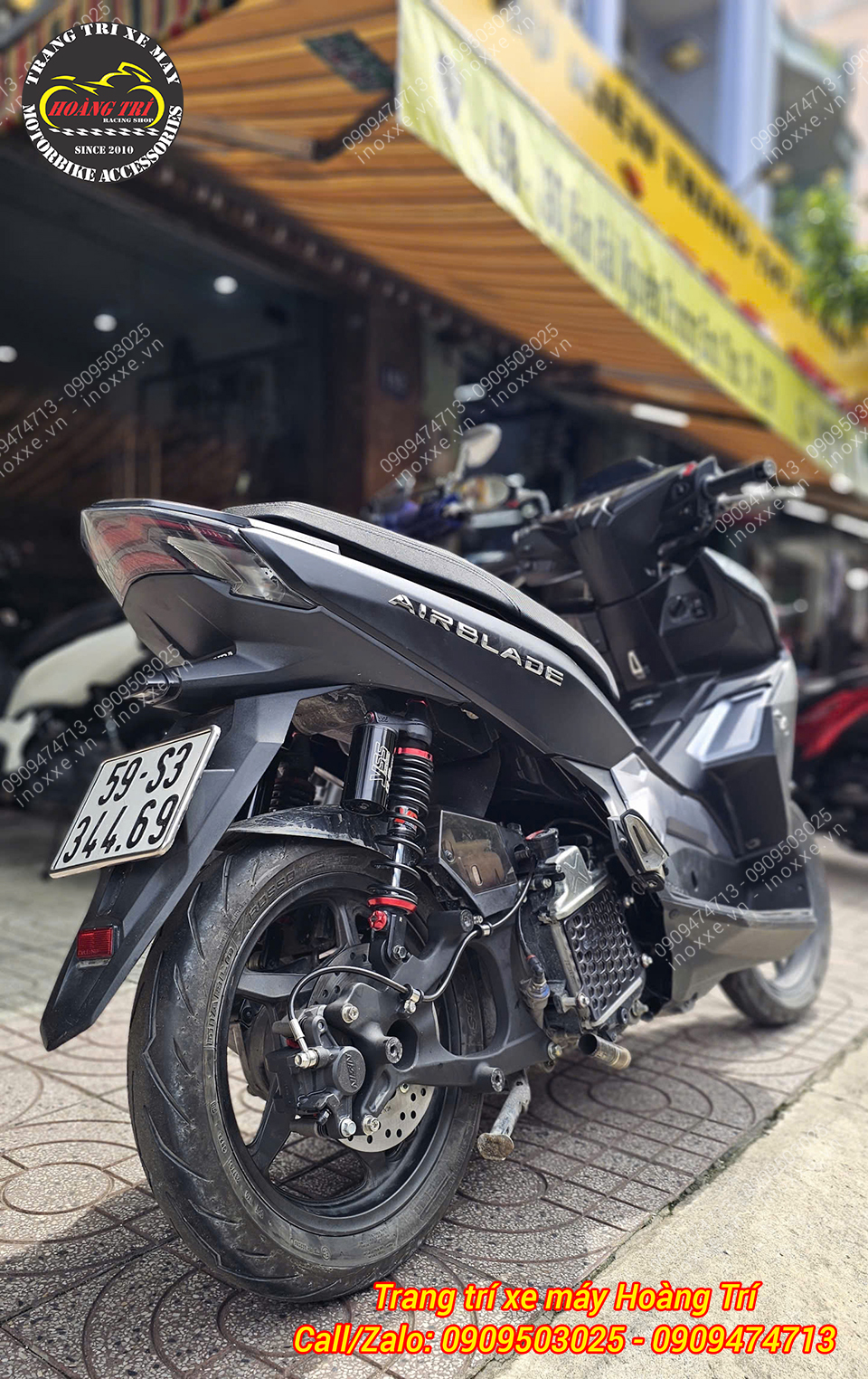 Độ phanh đĩa sau Airblade 125 / 150 đời 2013 - 2021 sử dụng gấp PCX 160
