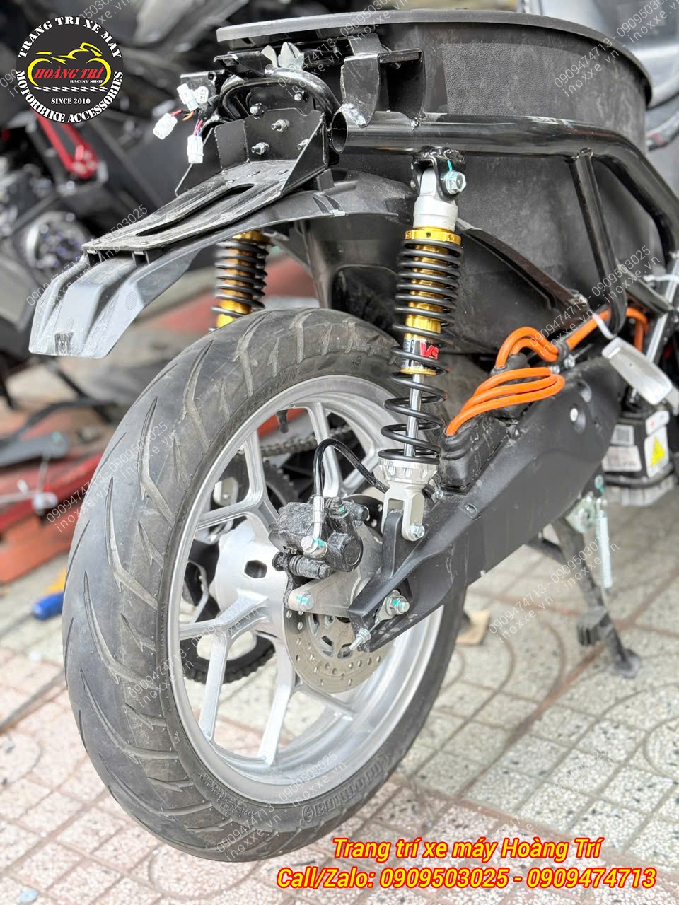 Phuộc sau YSS cho xe máy điện Quantum