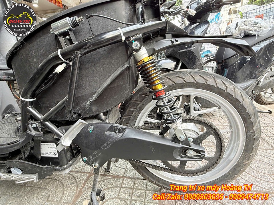 Phuộc sau YSS cho xe máy điện Quantum