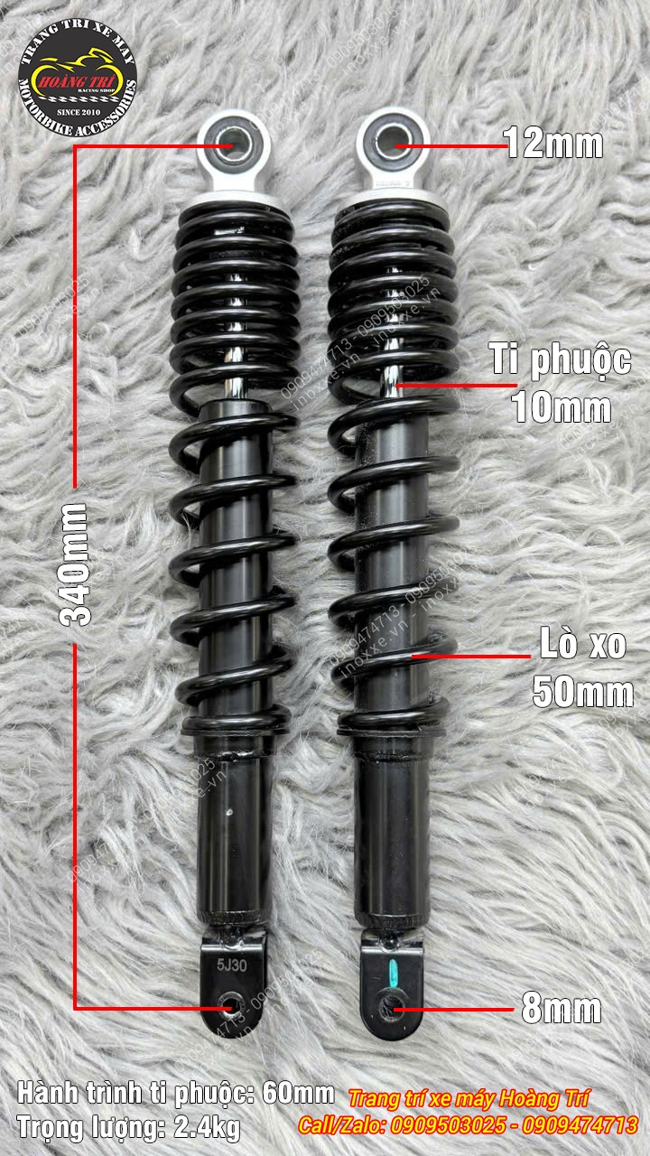 Phuộc sau YSS cho xe máy điện Quantum