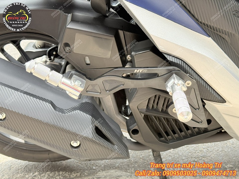 Gác chân phụ HTR nhôm CNC cho xe Vario