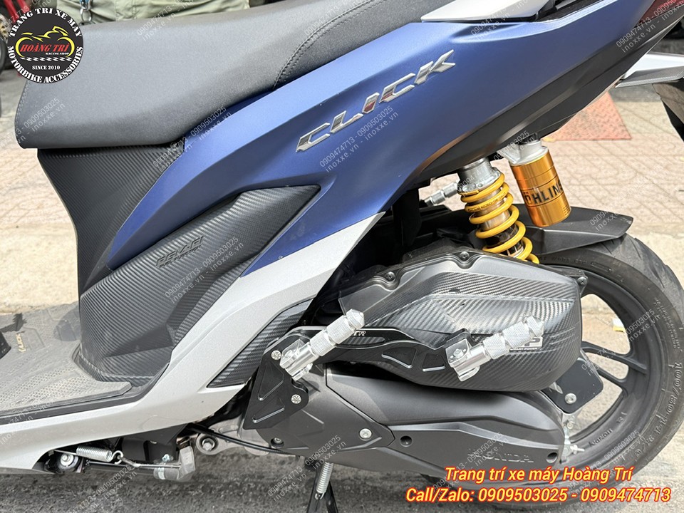 Gác chân phụ HTR nhôm CNC cho xe Vario