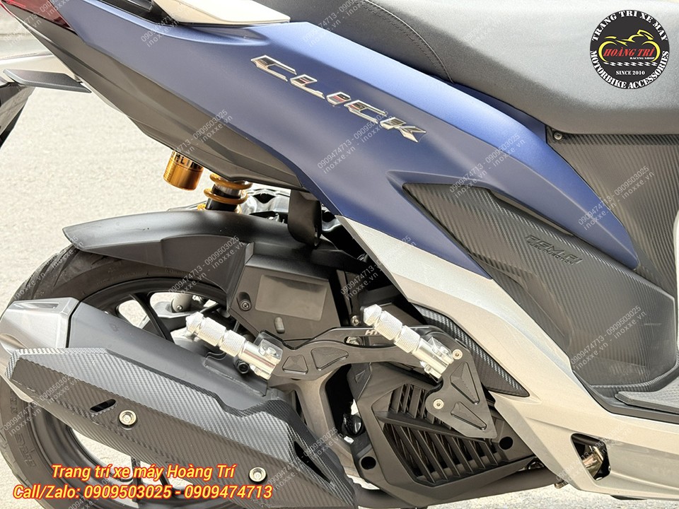 Gác chân phụ HTR nhôm CNC cho xe Vario
