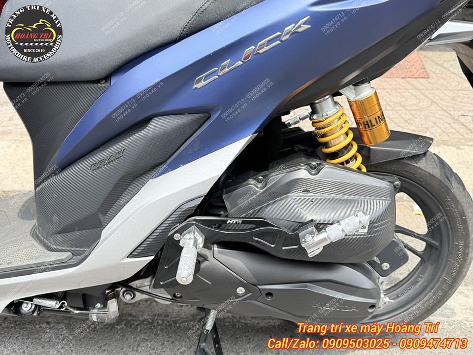 Gác chân phụ HTR nhôm CNC cho xe Vario