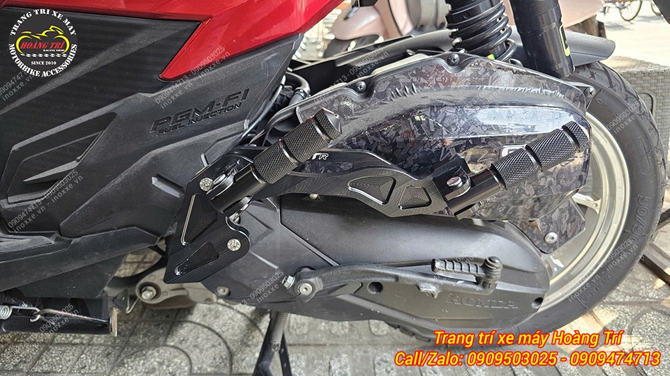 Gác chân phụ HTR nhôm CNC cho xe Vario