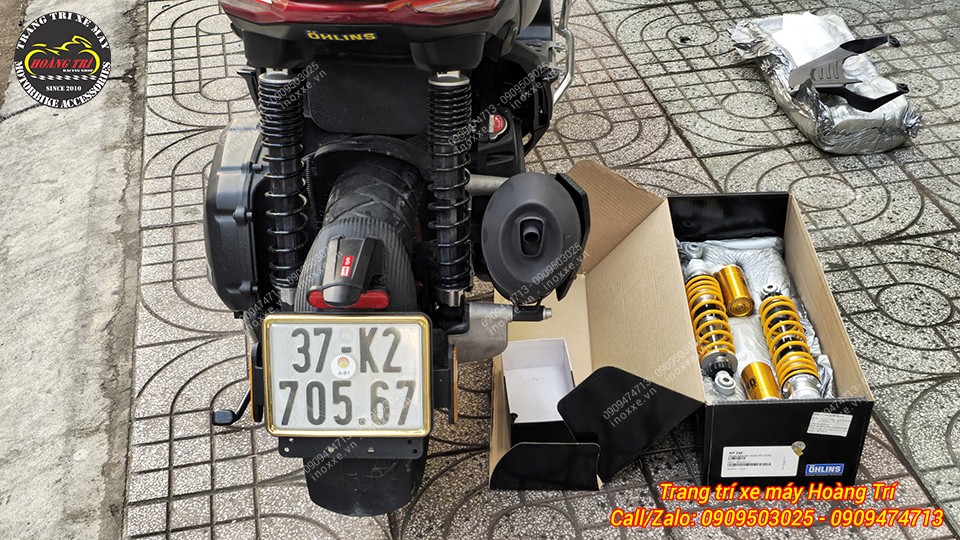 Phuộc Ohlins AP 243 chính hãng lắp cho xe Aprilia SR GT 200