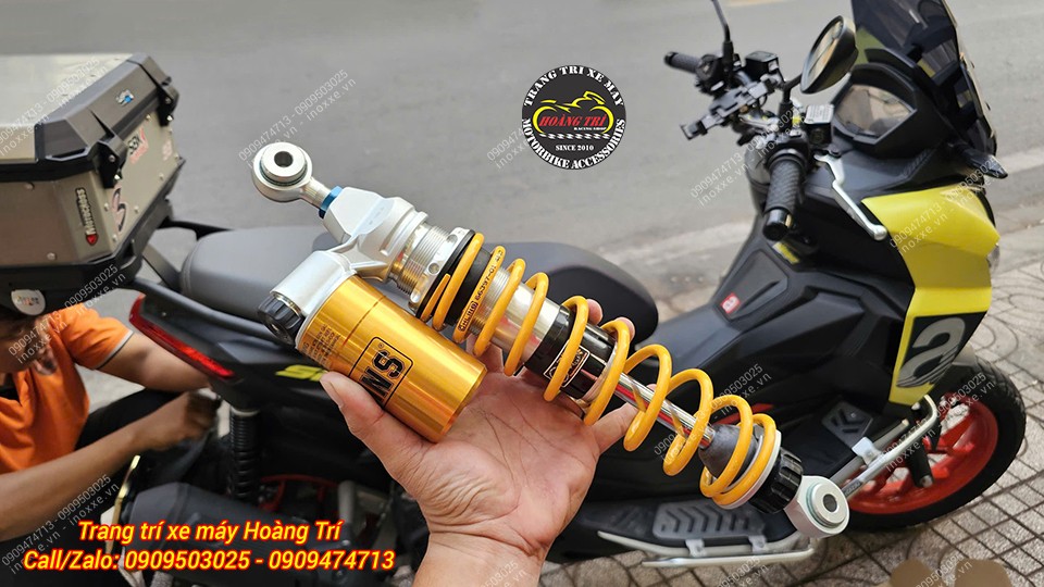 Phuộc Ohlins AP 243 chính hãng lắp cho xe Aprilia SR GT 200