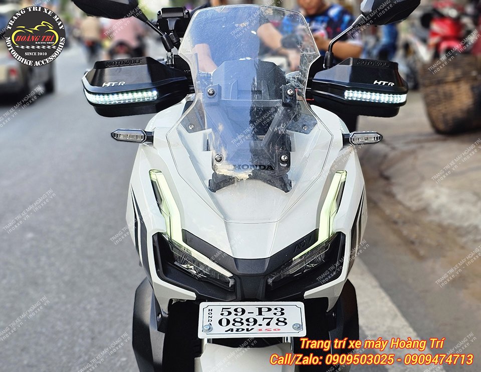 Bảo vệ tay lái MotoWolf chính hãng có đèn xi nhan