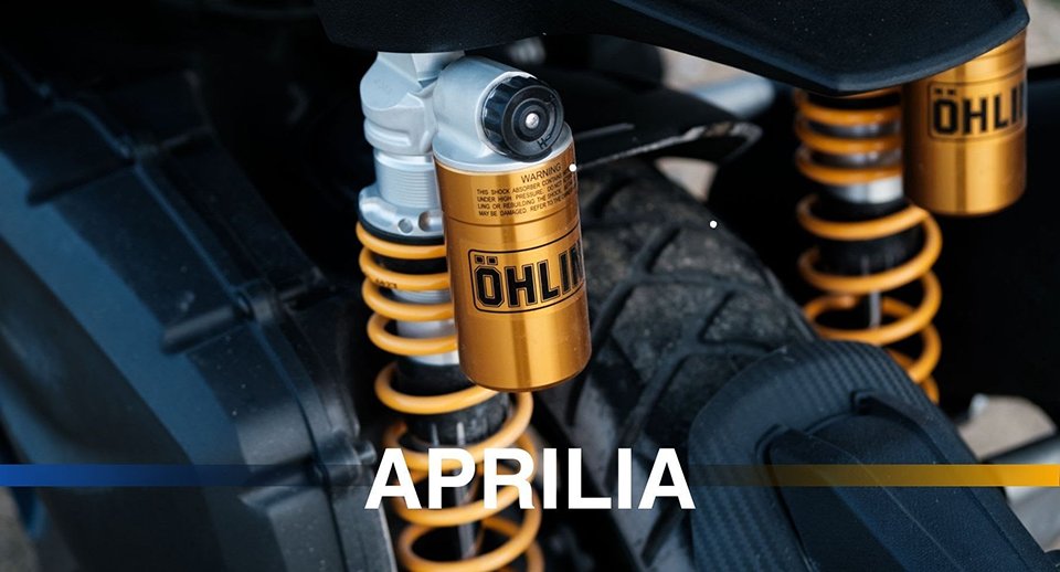 Phuộc Ohlins AP 243 chính hãng lắp cho xe Aprilia SR GT 200