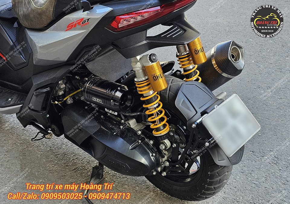 Phuộc Ohlins AP 243 chính hãng lắp cho xe Aprilia SR GT 200