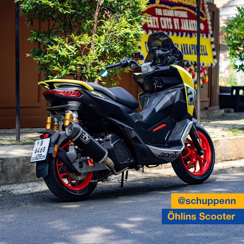 Phuộc Ohlins AP 243 chính hãng lắp cho xe Aprilia SR GT 200