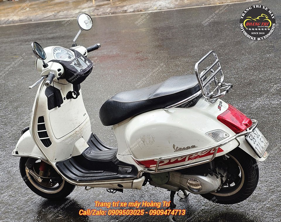 Khung inox bảo vệ xe Vespa GTS - mẫu mới 2021