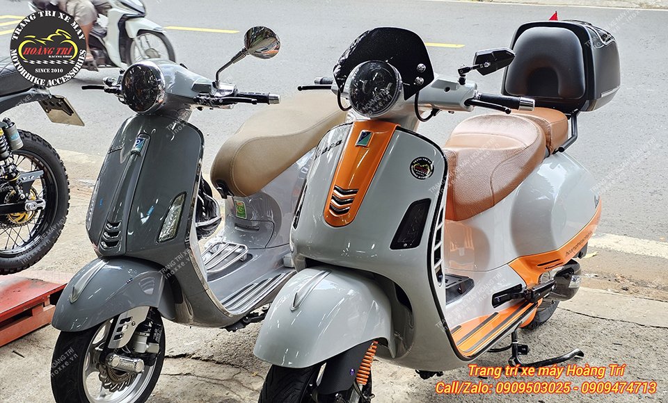 Ốp trang trí chắn bùn trước xe Vespa SZR nhôm CNC