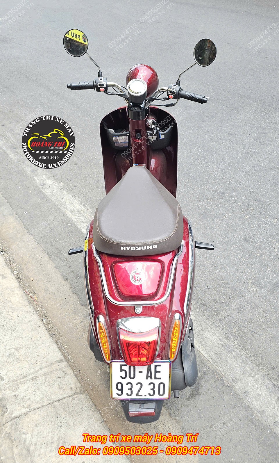 Gác chân sau cho xe Hyosung HSV-3 kiểu Vespa