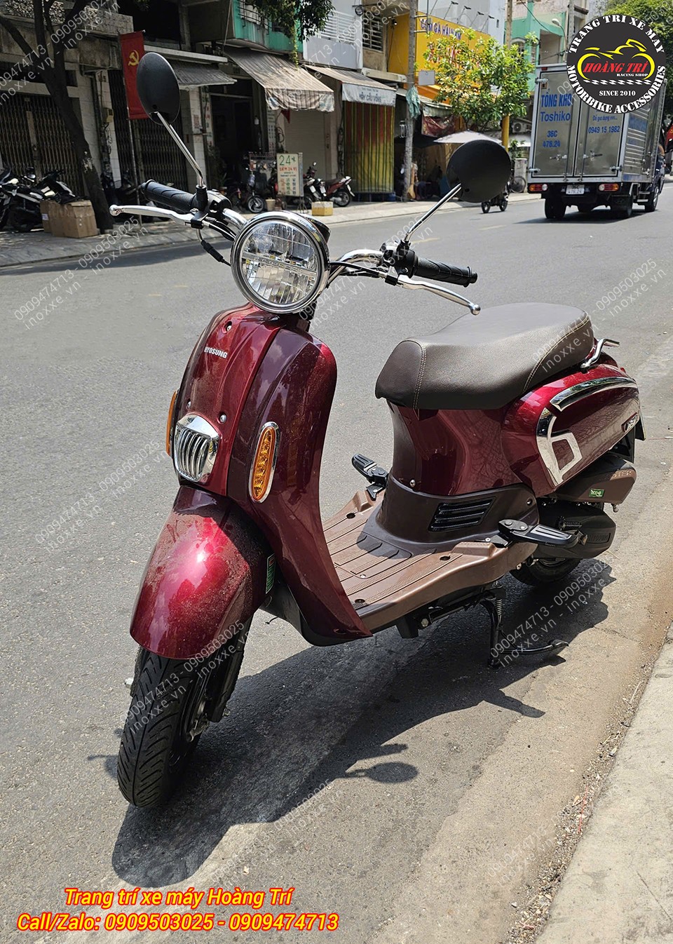 Gác chân sau cho xe Hyosung HSV-3 kiểu Vespa