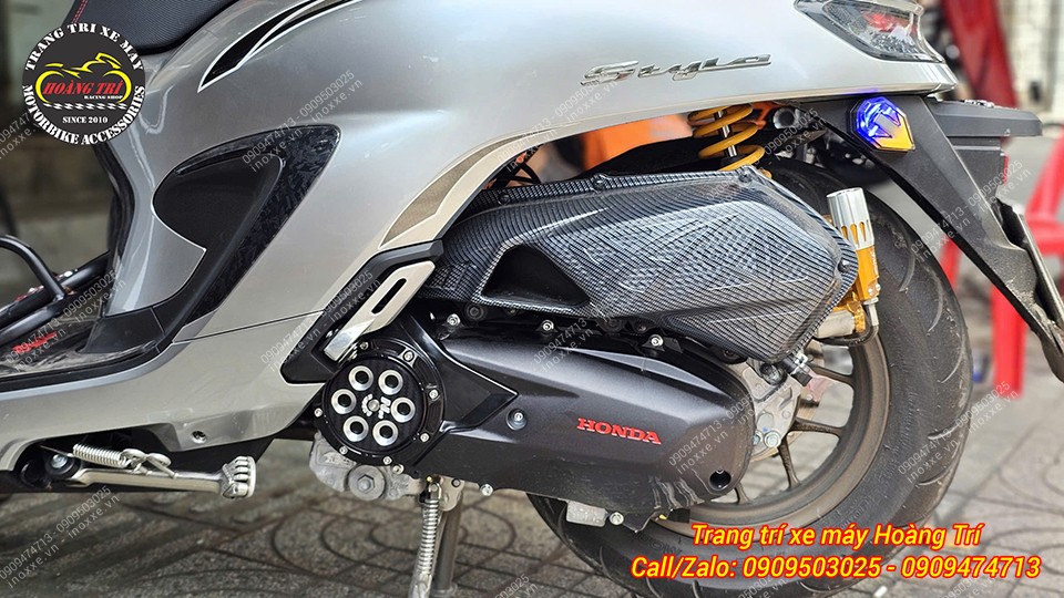 Ốp lốc nồi xoay Nui Racing cho xe Stylo 160/Giorno 125 Thái Lan