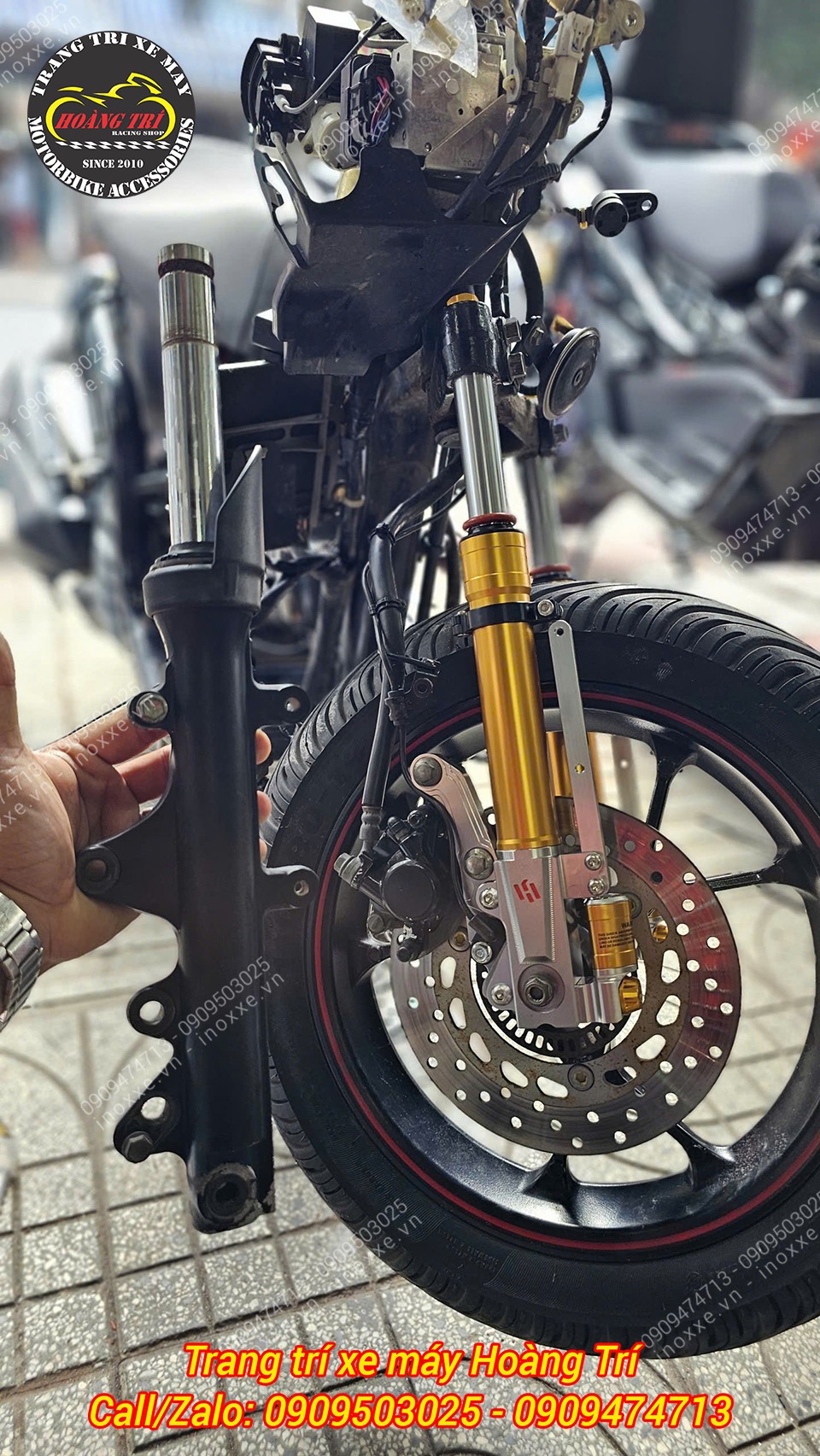 Phuộc trước Kingham Yahama NVX