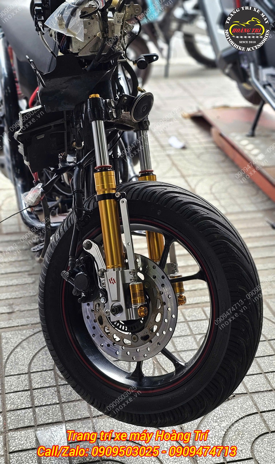 Phuộc trước Kingham Yahama NVX