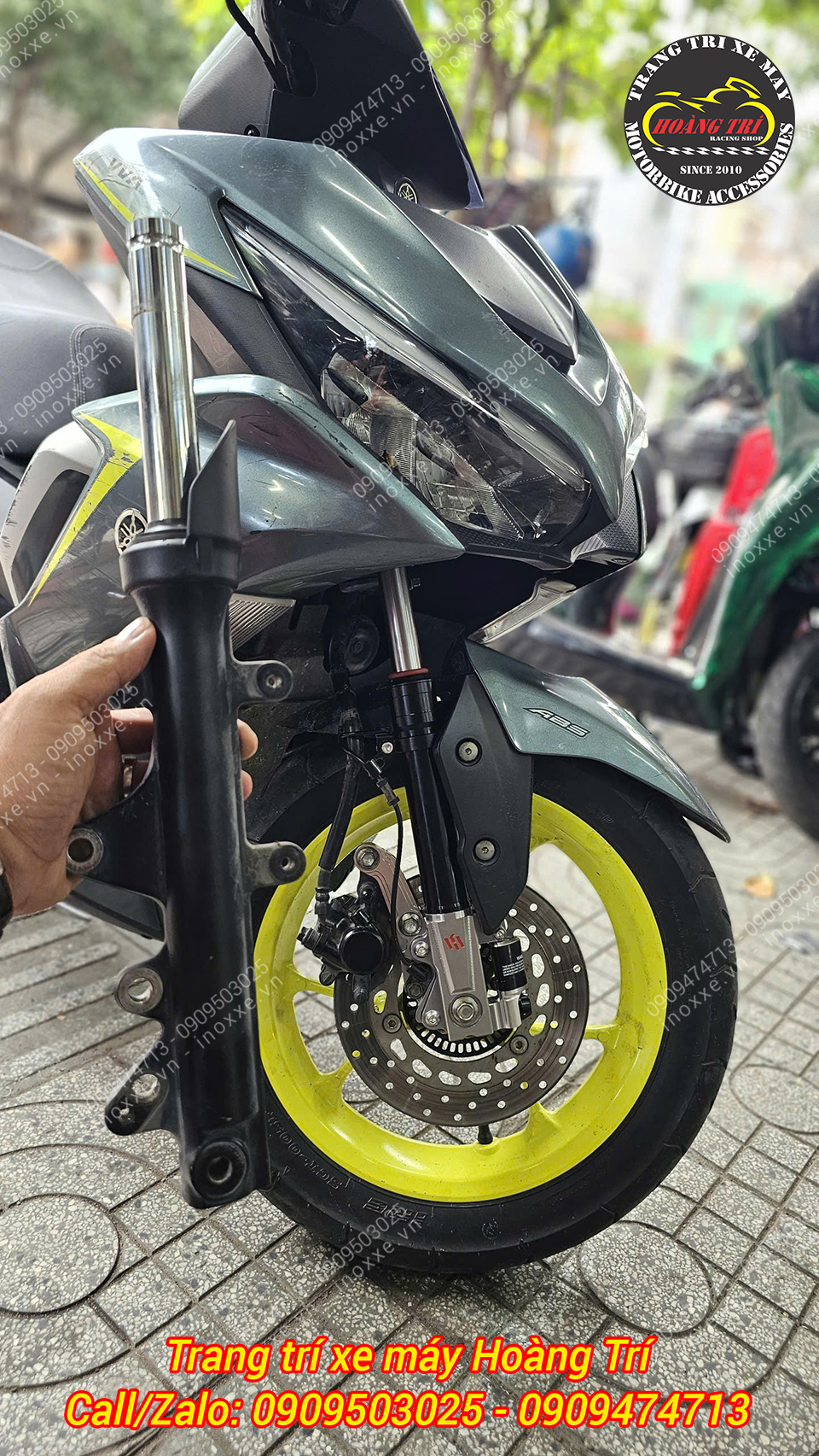 Phuộc trước Kingham Yahama NVX