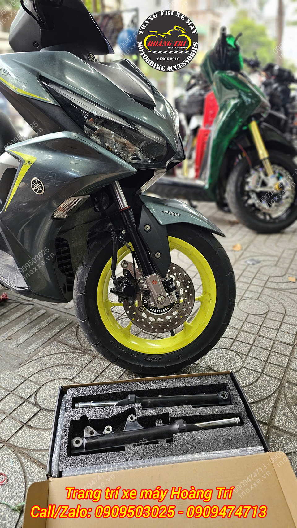 Phuộc trước Kingham Yahama NVX