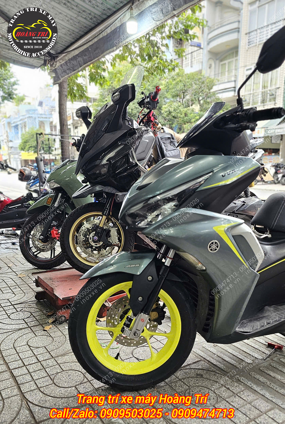 Phuộc trước Kingham Yahama NVX