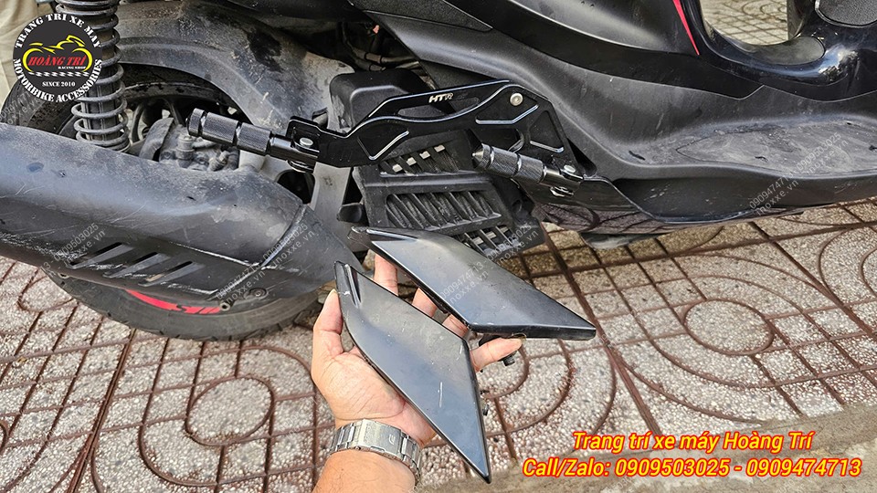 Gác chân phụ HTR độ cho xe Piaggio Medley