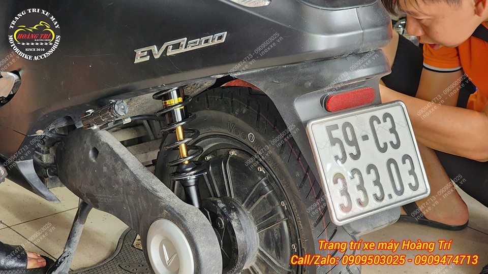 Phuộc sau Racing Boy series C cho xe Vinfast EVO