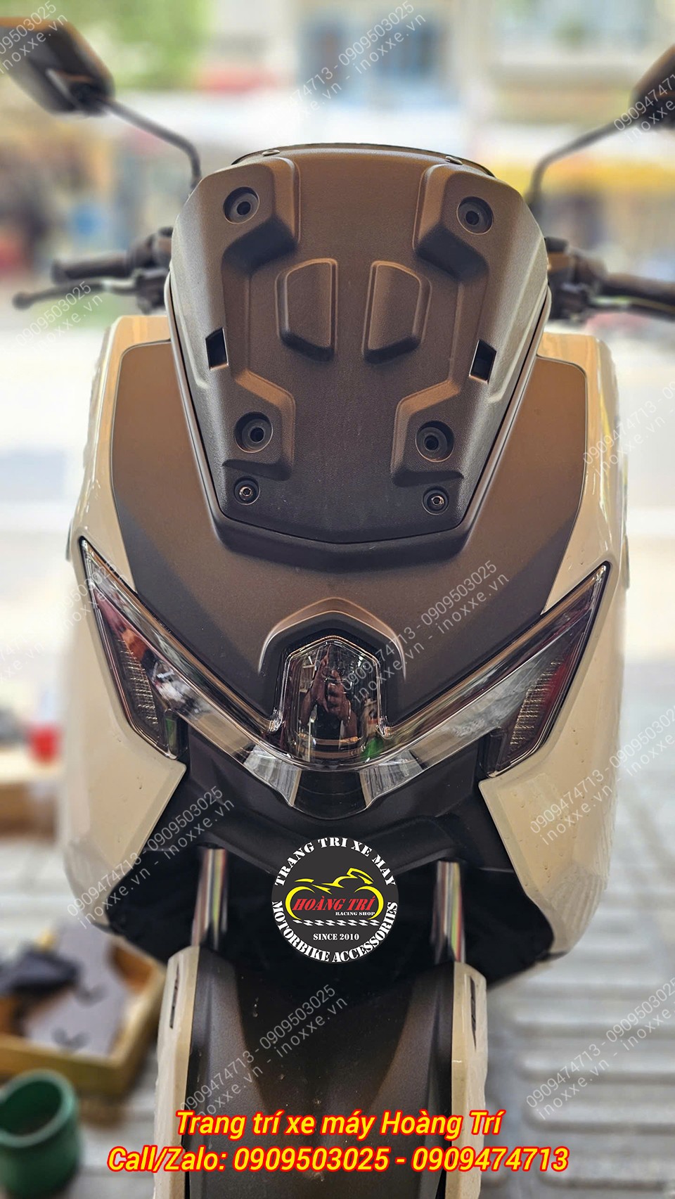 Khung nâng kính chắn gió tích hợp thanh ngang GPS cho xe Yamaha NMAX 155