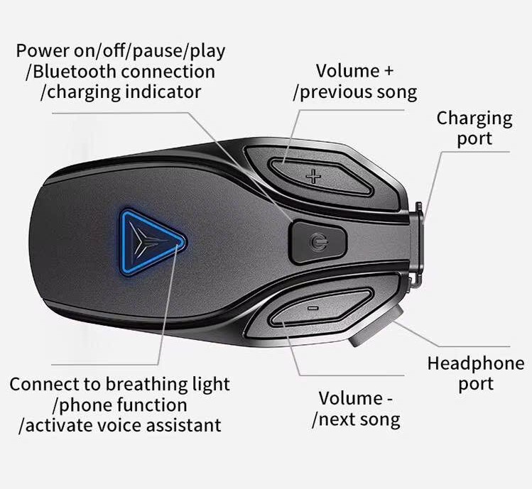 Tai nghe bluetooth MotoWolf BH1 gắn nón bảo hiểm