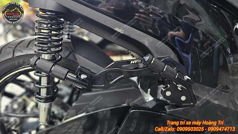 Gác chân phụ HTR nhôm CNC cho xe Vinfast Theon S