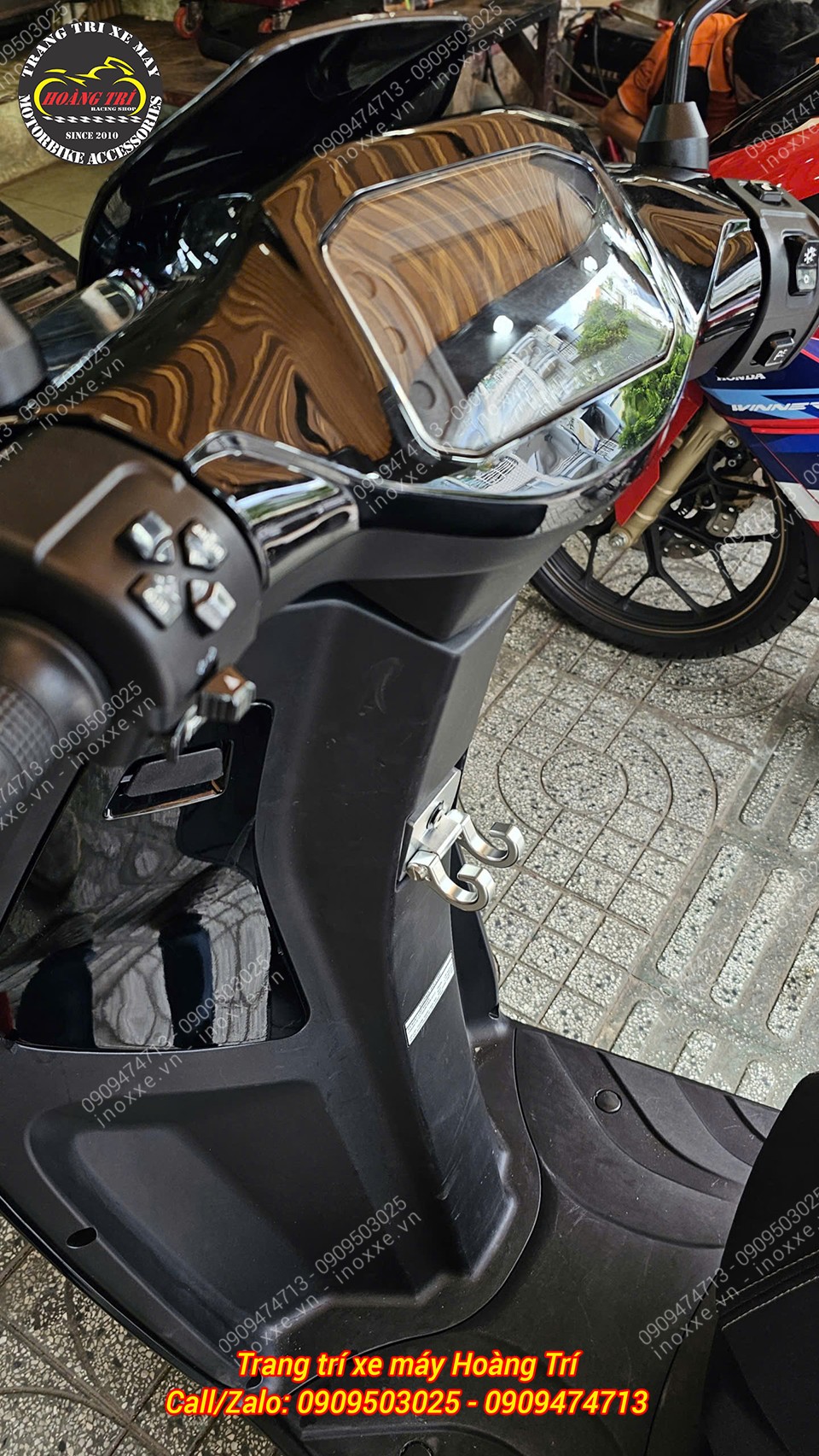 Móc treo đồ cho xe Theon S - Móc nhôm HTR-Grande