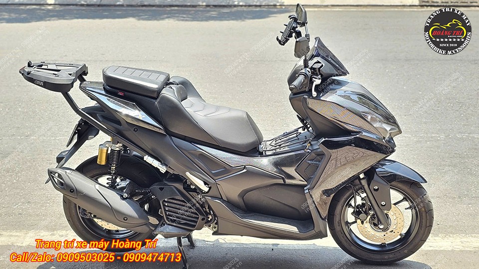 Yên độ 2 tầng Yamaha NVX kiểu Indo có đệm tựa lưng bật gấp