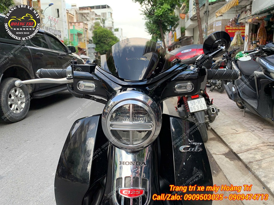 Ốp pha đèn nhôm Biker cho Super Cub 125