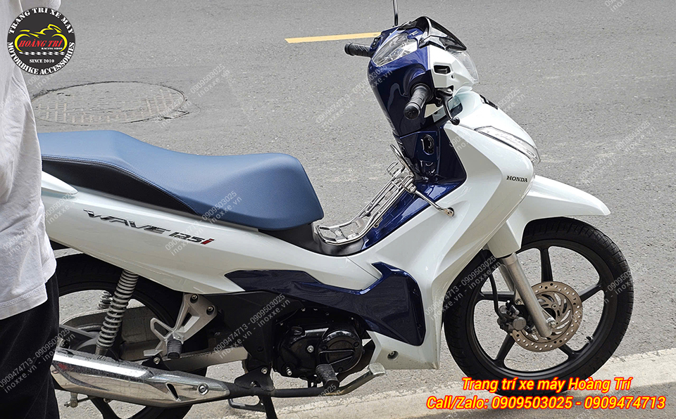 Baga xuồng inox 10 li Wave Thái 125i 2023-2025