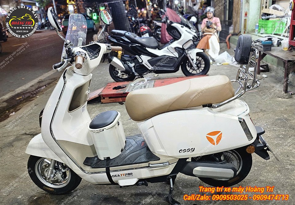 Baga sau kiểu Vespa độ cho xe máy điện Yadea