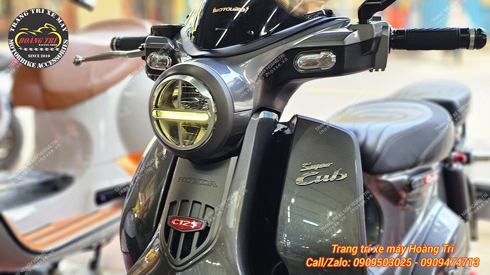 Ốp pha đèn nhôm Biker cho Super Cub 125