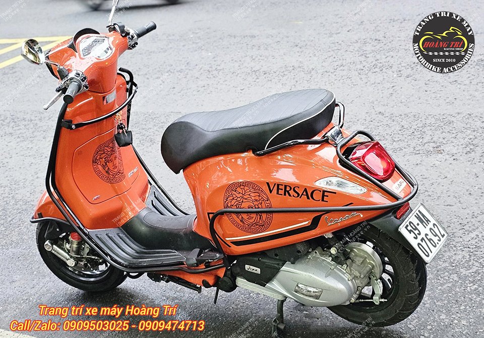 Khung bảo vệ xe Vespa Sprint, Primavera sơn tĩnh điện - Mẫu B2