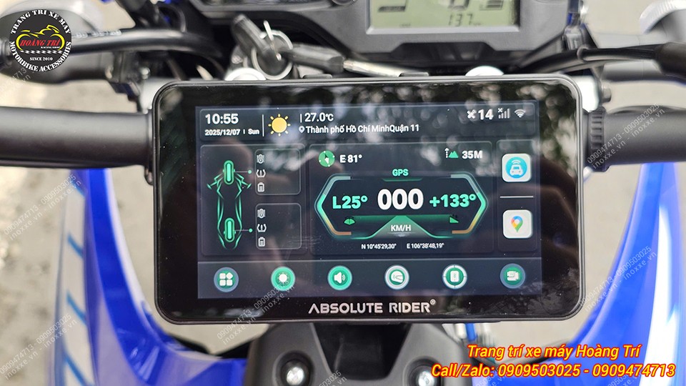 Màn hình Android ABSolute Rider A3 chính hãng