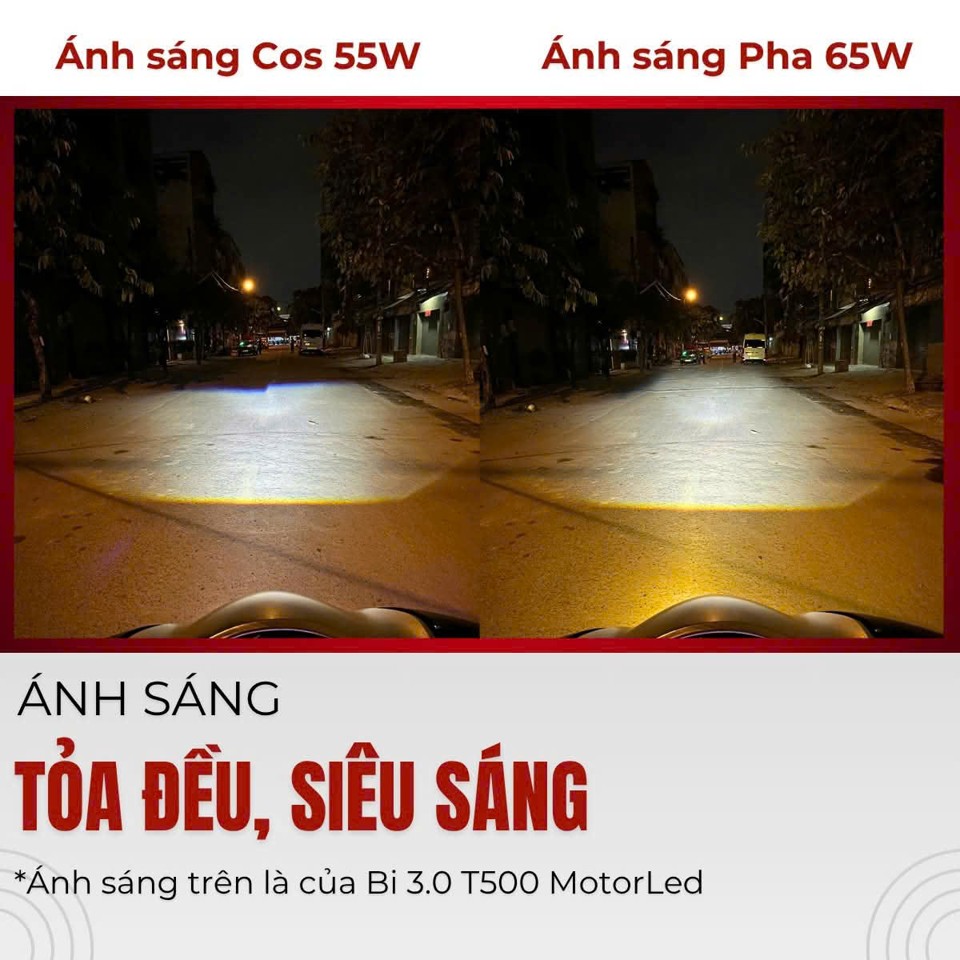 Cụm đèn pha bi cầu MTS-T500 dành cho SH125/150/160/350