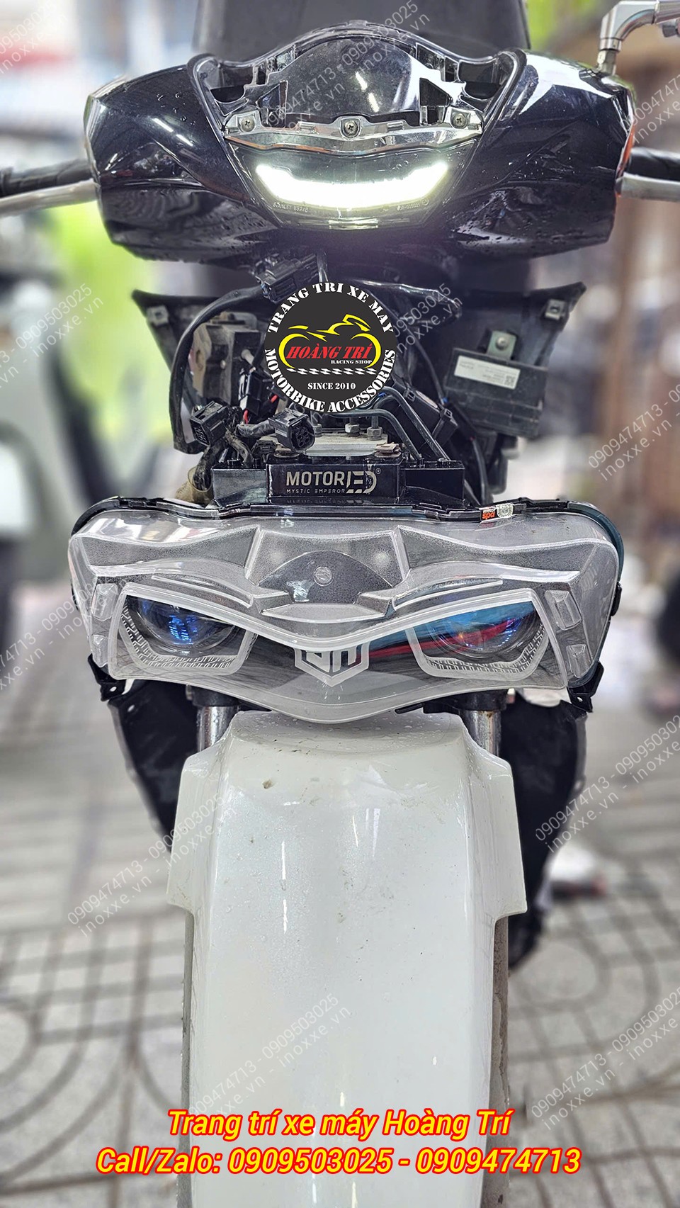 Cụm đèn pha bi cầu MTS-T500 dành cho SH125/150/160/350