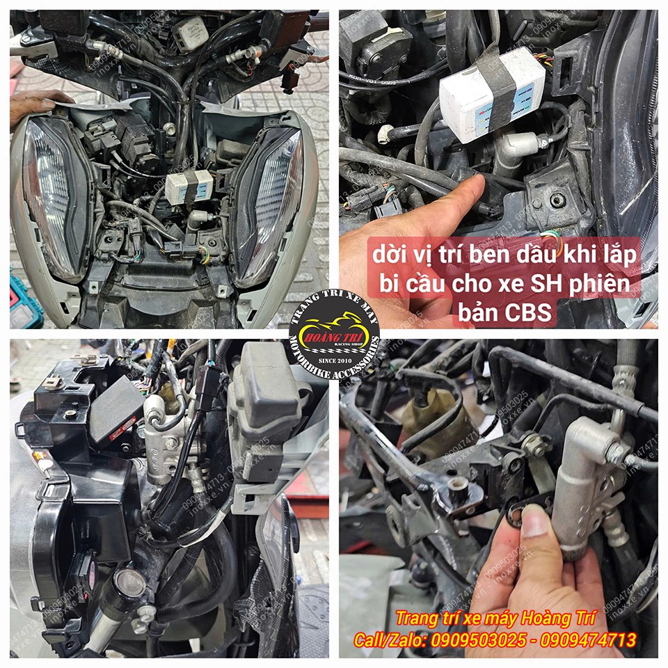 Cụm đèn pha bi cầu MTS-T500 dành cho SH125/150/160/350