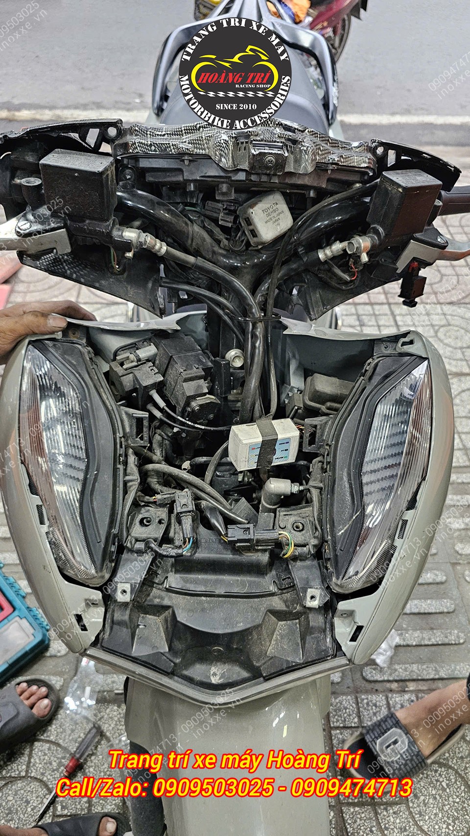Cụm đèn pha bi cầu MTS-T500 dành cho SH125/150/160/350