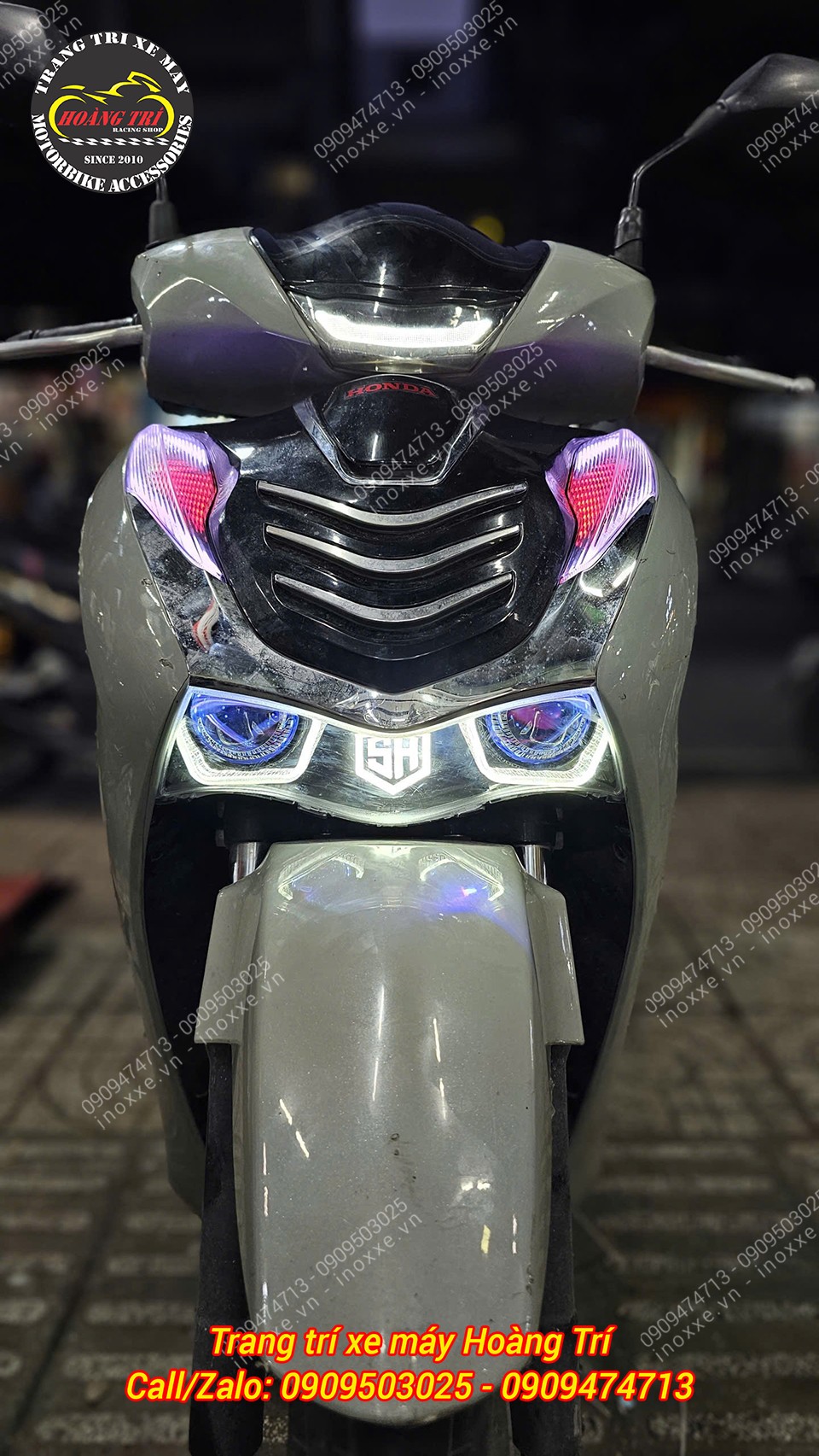 Cụm đèn pha bi cầu MTS-T500 dành cho SH125/150/160/350
