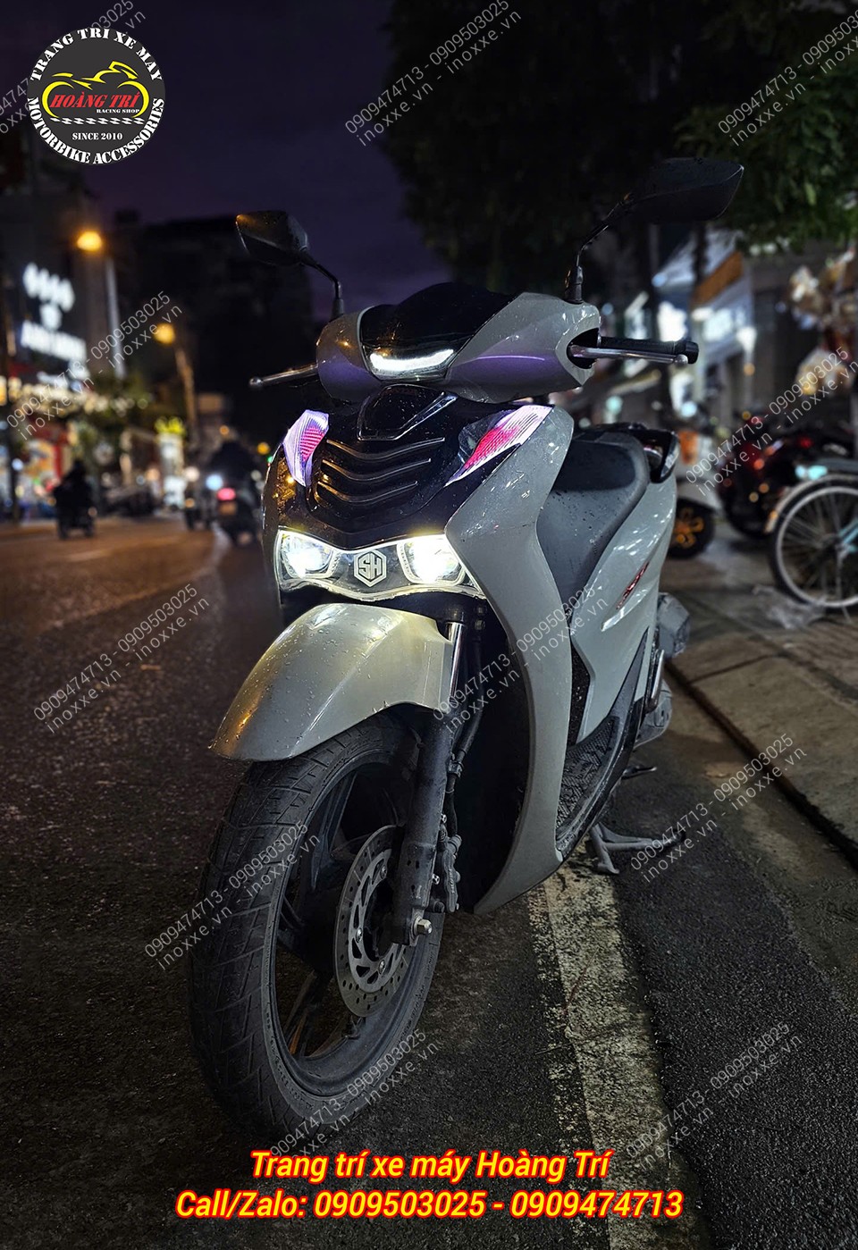 Cụm đèn pha bi cầu MTS-T500 dành cho SH125/150/160/350