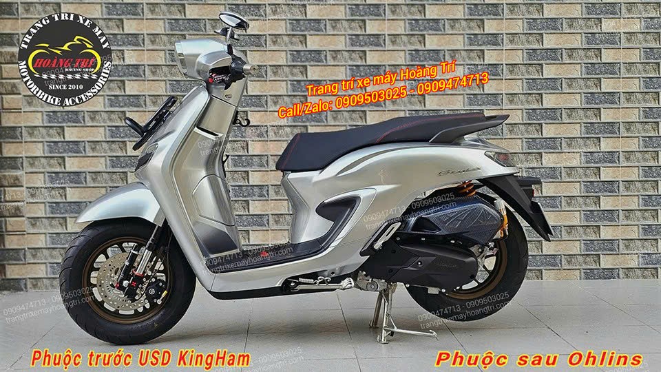 Bộ chân chống inox cho xe Stylo 160